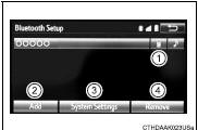 Registering a Bluetooth® audio player for the first time