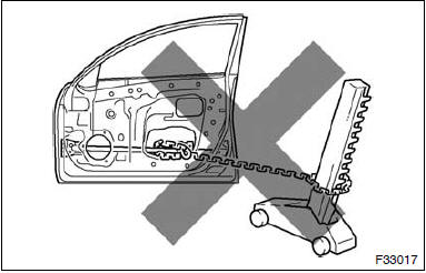 Precautions when repairing body frame parts