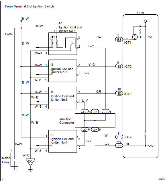 Toyota Corolla Repair Manual Circuit Description Ignition Coil Primary Secondary Circuit Sfi System Diagnostics