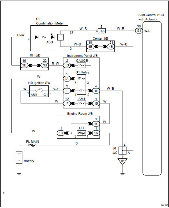 Toyota Corolla Repair Manual: Circuit description - Brake warning light
