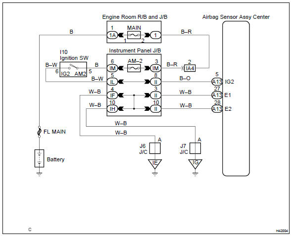 Toyota Corolla Repair Manual: Source voltage drop - Source voltage drop