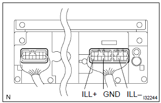 Toyota Corolla.  Inspect radio receiver assy