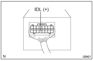 Toyota Corolla. Inspect terminal voltage