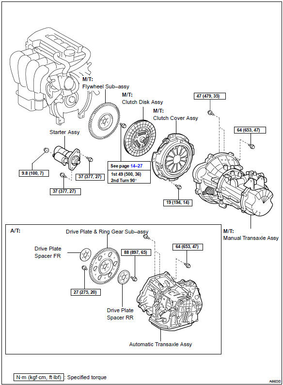 Toyota Corolla Repair Manual: Components - Partial engine assy