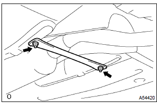 Toyota Corolla. Remove floor panel brace front