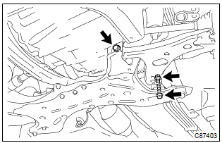 Toyota Corolla. Remove front suspension arm sub–assy lower