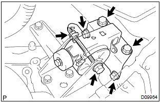 Toyota Corolla. Remove transverse engine engine mounting insulator