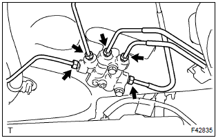 Toyota Corolla. Install proportioning valve assy