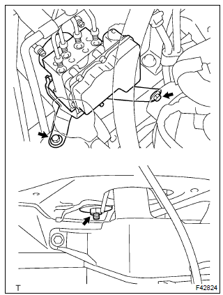 Toyota Corolla. Remove brake actuator with bracket