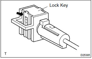 Toyota Corolla. Connect floor shift parking lock cable assy
