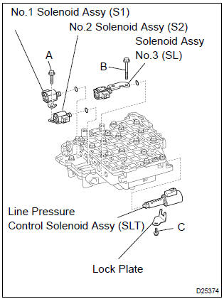 Toyota Corolla Repair Manual: Transmission valve body assy ...