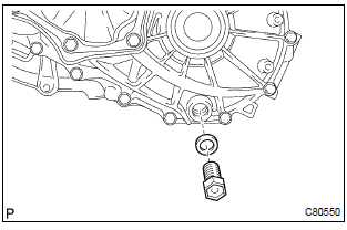 Toyota Corolla. Remove drain (mtm) plug sub–assy