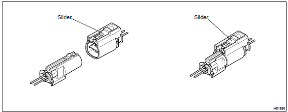 Toyota Corolla. Connection of connector for front seat airbag assy