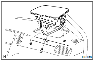 Toyota Corolla. Remove instrument panel passenger air bag assy