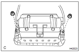 Toyota Corolla. Dispose instrument panel passenger air bag assy