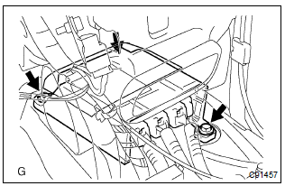 Toyota Corolla. Remove air bag sensor assy center