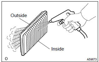 Toyota Corolla. Inspect air filter