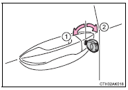 ► Vehicles with a smart key system The doors