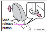 ■Installing the head restraints (except for fixed rear head restraints)