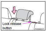 ■Adjusting the height of the head restraints (except for fixed rear head restraints)