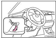 2 Adjust to the ideal position by moving the steering wheel horizontally and