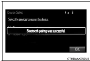 6 Select “OK” when the connection status changes from “Connecting...” to “Connected”.