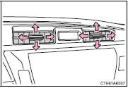 ► Front side outlets Direct air flow to the