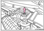 4 Add brake fluid slowly while checking the fluid level.