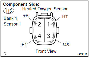 Toyota Corolla. Inspect heated oxygen sensor