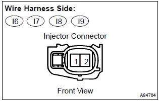 Toyota Corolla. Inspect fuel injector resistance of misfiring cylinder