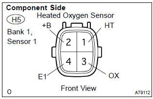 Toyota Corolla. Inspect heated oxygen sensor