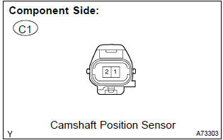 Toyota Corolla. Inspect camshaft position sensor(