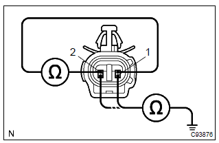 Toyota Corolla. Inspect front speed sensor