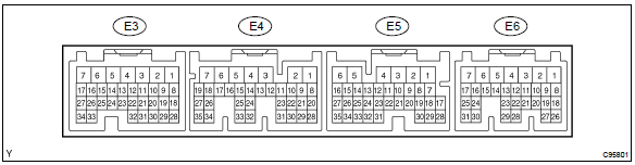 Toyota Corolla. Terminals of ecm