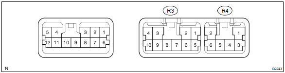 Toyota Corolla. Terminals of ecu