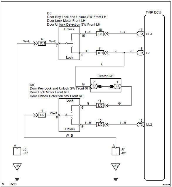 car central locking system circuit