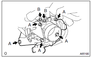 Toyota Corolla. Install throttle body assy