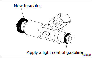 Toyota Corolla. Install fuel injector assy