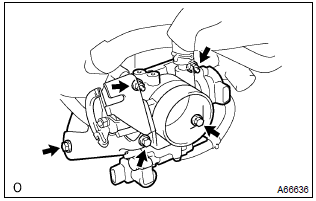 Toyota Corolla. Install throttle body assy