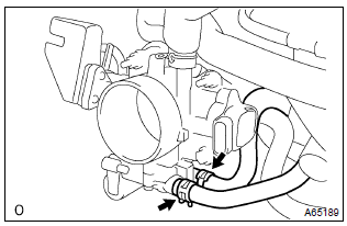 Toyota Corolla. Install throttle body assy