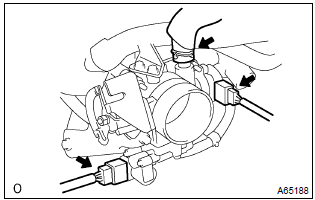 Toyota Corolla. Install throttle body assy