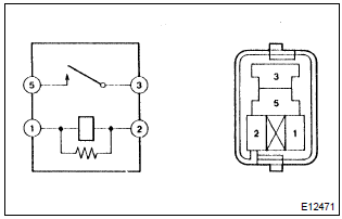 Toyota Corolla.  Circuit opening relay assy