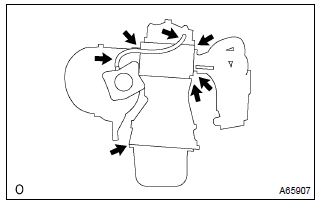 Toyota Corolla. Visually inspect hoses, connections and gaskets