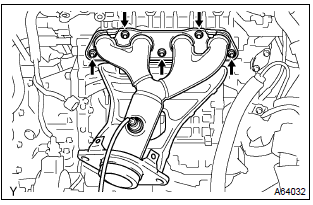 Toyota Corolla. Remove exhaust manifold