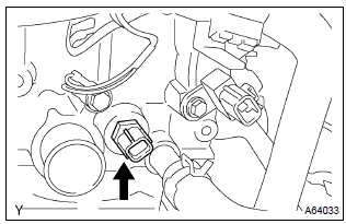 Toyota Corolla. Remove engine coolant temperature sensor