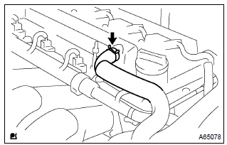 Toyota Corolla. Disconnect ventilation hose