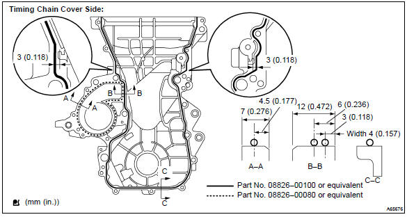 Toyota Corolla. Install timing chain or belt cover subassy