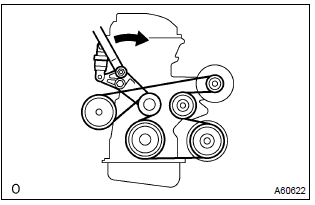 Toyota Corolla. Remove fan and generator v belt