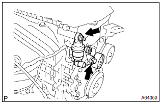 Toyota Corolla. Install v–ribbed belt tensioner assy