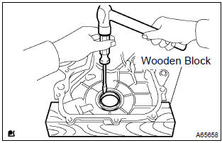 Toyota Corolla. Remove timing chain or belt cover oil seal